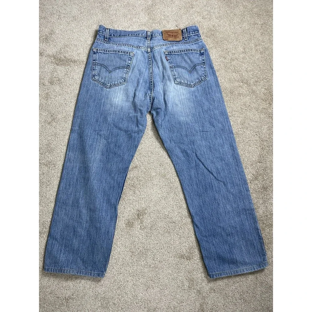 VTG Y2k Levi’s 505 Jeans Mens 35x26 Blue Regular Fit Straight Faded Denim Mexico